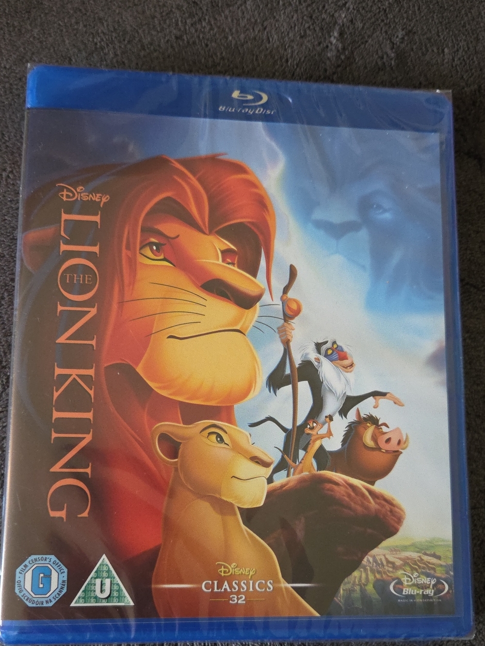 Disney The Lion King Blu-ray - Red, Gold & Blue Artwork